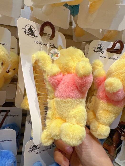 HKDL - Winnie the Pooh Hair Clip with Hug Plush Style