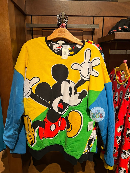 DLR/WDW - Mickey Mouse Colorblock/All-Over-Print Reversible Pullover (Adult)