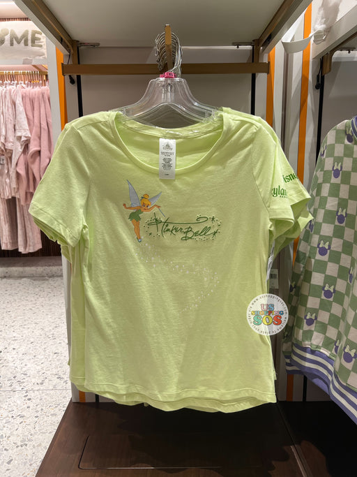 DLR/WDW - Tinker Bell Green - Park Logo on Sleeve T-shirt (Adult)