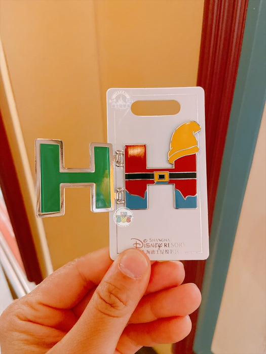 SHDL - Disney Character English Alphabet ‘H’ Happy Pin