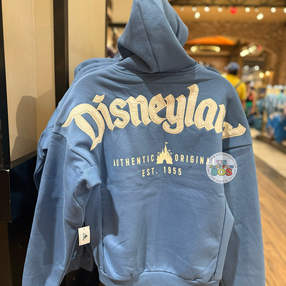 DLR/WDW - Park Logo Authentic Castle Original Cornflower Blue Zip