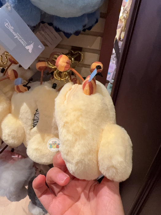 HKDL - Winnie the Pooh "Back" Plushy Card Holder with Retractable Reel & Keychain