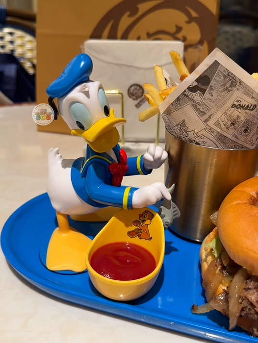 SHDL - Donald’s Dine n Delights Donald Duck Fishing Plate with Chip & Dale 2 Small Dip Bowls