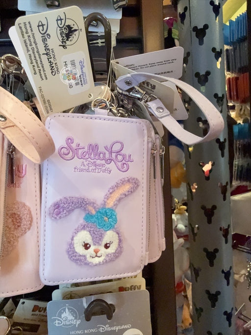 HKDL - Duffy & Friends x StellaLou Embroidered Card Holder with Retractable Badge Reel Carabiner
