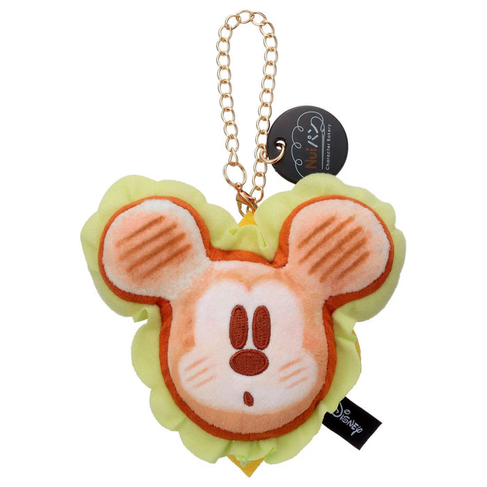 Japan Takara Tomy - Nui Pan Plush Keychain,  Sandwich Mickey Mouse