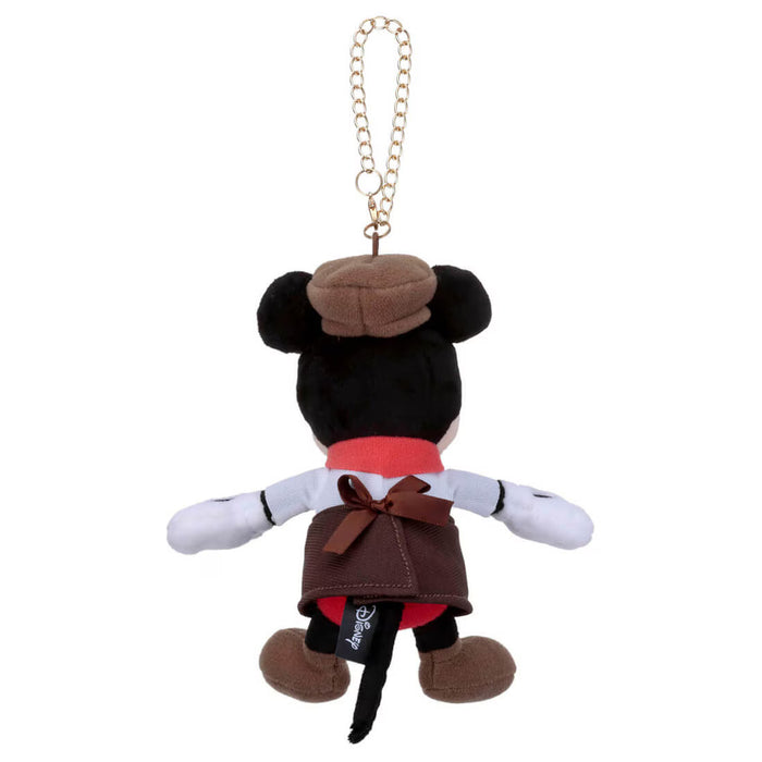Japan Takara Tomy - Mickey Mouse Baker Costume Plush Keychain