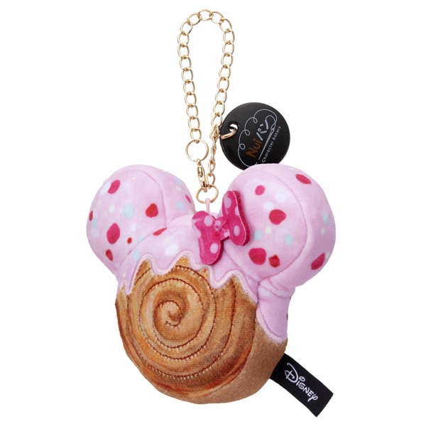 Japan Takara Tomy - Nui Pan Minnie Mouse Croissant Roll Shaped Plush Keychain (Release Date: Apr 19, 2025)