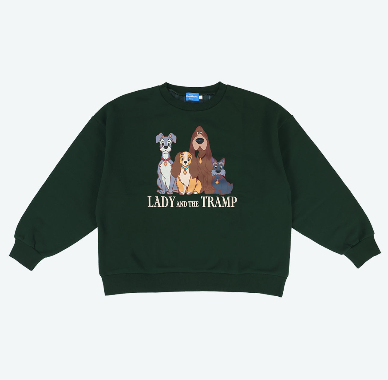 TDR - 2025 Lady & the Tramp Retro & Classic" Collection x Lady, Tramp, Trusty, and Jock Sweartshirt for Adults Color: Green (Release Date: Dec 26, 2025)