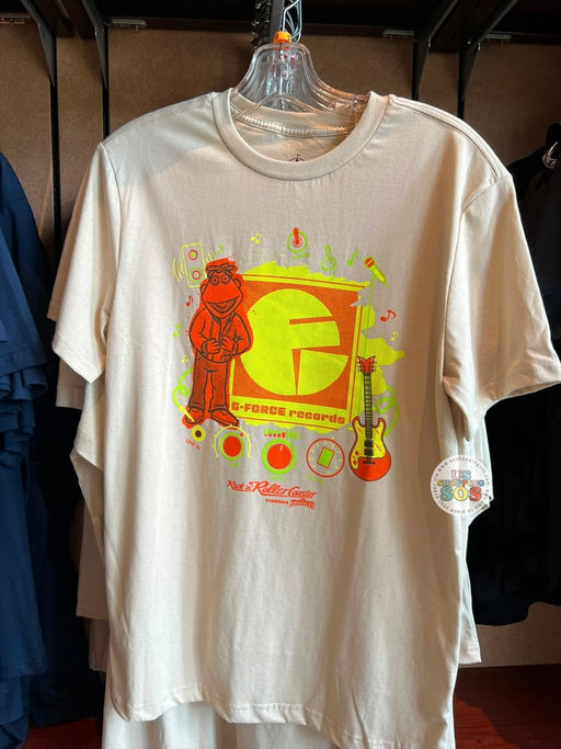WDW - Rock ‘n’ Roller Coaster Starring The Muppets 2026 - G-Force Records Beige Graphic T-Shirt (Adult)