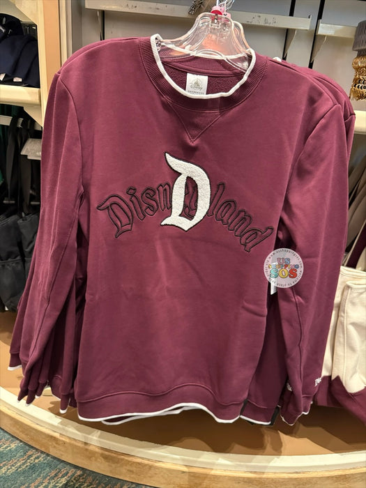 DLR/WDW - Disneyland Vintage D 2026 - Dark Burgundy Pullover (Adult)