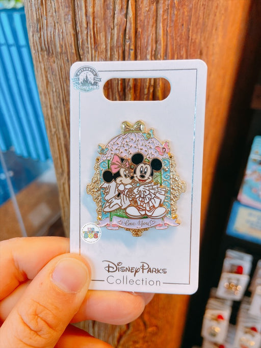 SHDL - Mickey & Minnie Mouse Wedding "Love you" Pin