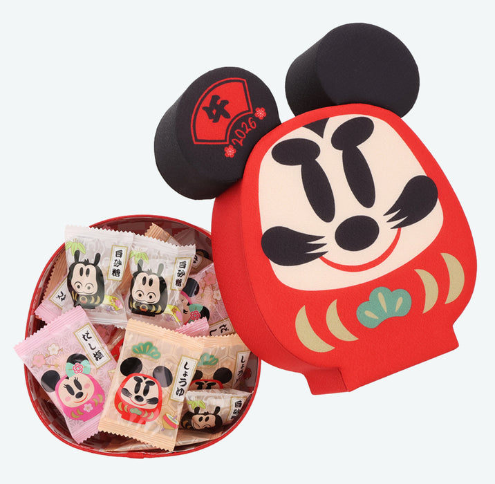 TDR - 2026 Happy New Year Mickey & Friends Collection x Mickey Mouse Rice Crackers "Daruma" Shaped Box Set (Release Date: Dec 1, 2025)