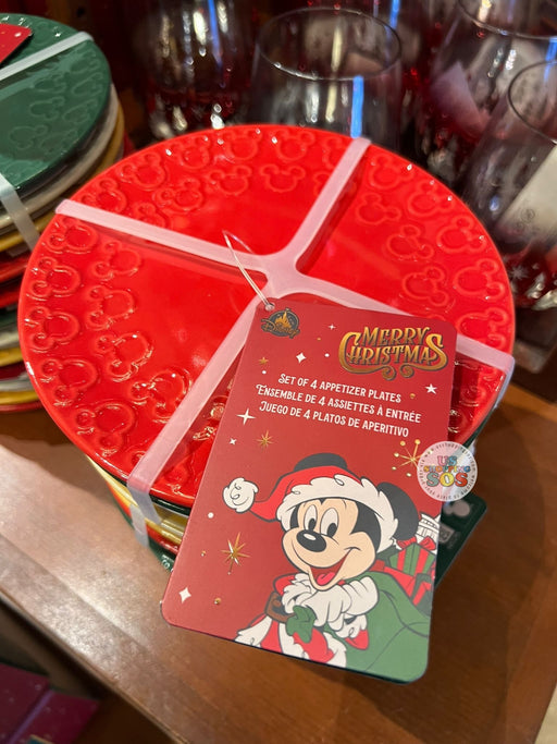 DLR/WDW - Christmas 2025 - Mickey Icon Appetizer Plate Set of 4