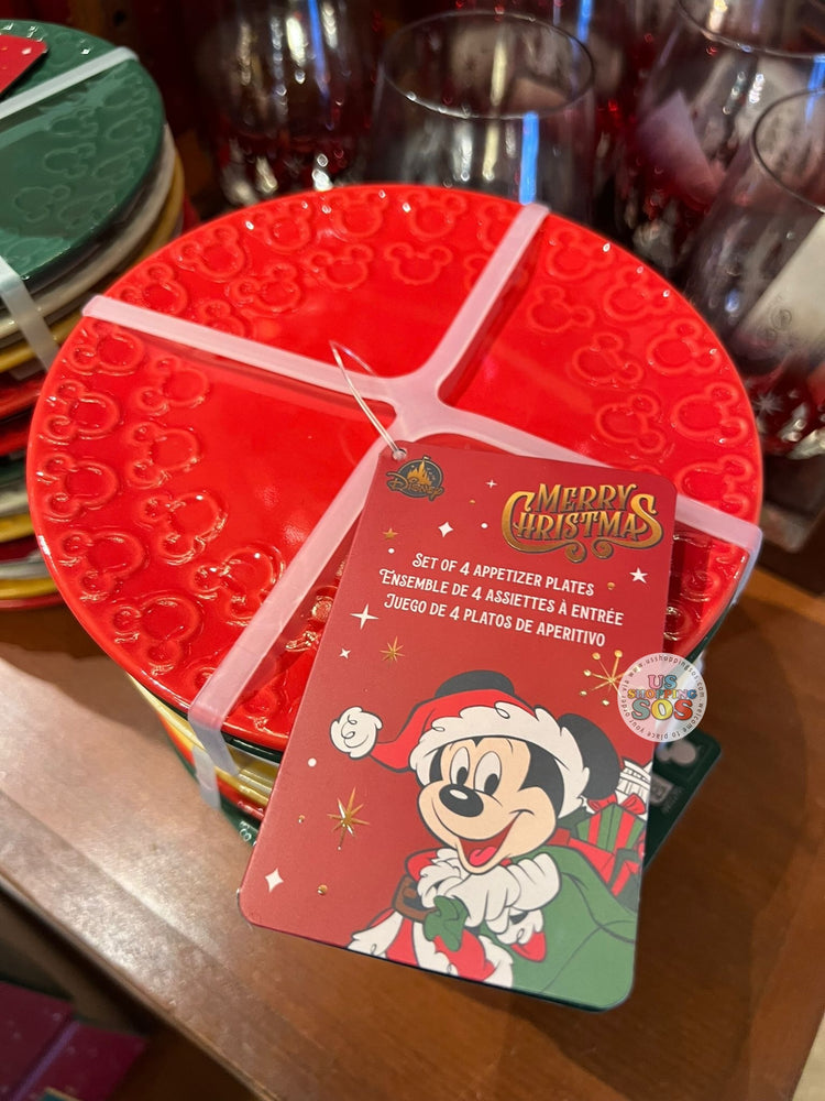 DLR/WDW - Christmas 2025 - Mickey Icon Appetizer Plate Set of 4