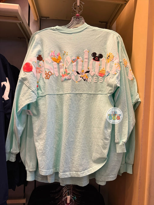 DLR - Spirit Jersey Park Icons "Disneyland Resort" White Puffy Ink Fresh Mint Breeze Pullover (Adult)