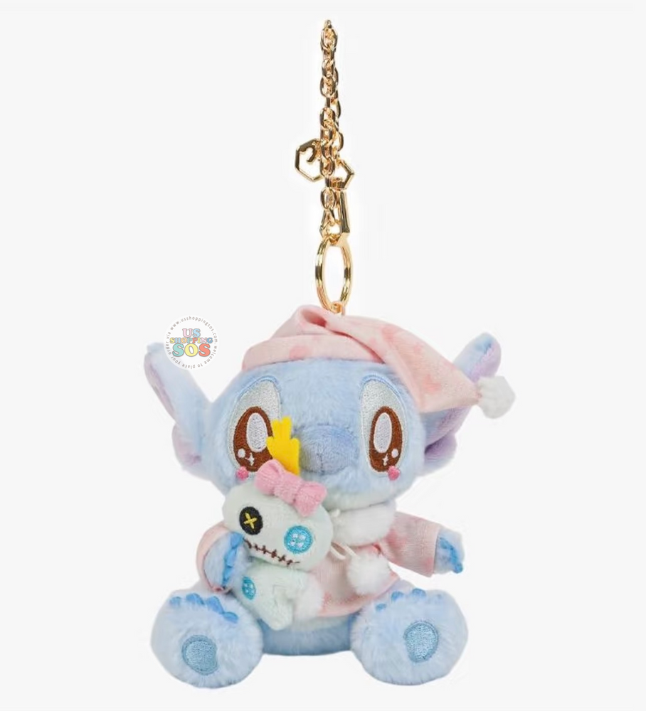 China Exclusive Potdemiel - 2026 Stitch & Scrump Pajama Plush Keychain (Color: Light Blue)