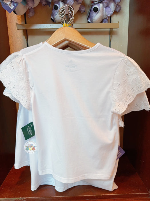 HKDL - World of Frozen 2025 Summer Collection x Elsa, Anna & Olaf T Shirt with Flowers Lace for Adults