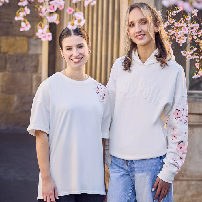 Warner Bros. Studio Tour Tokyo – 2026 The Making of Harry Potter Exclusive x Color Pop Sakura Collection - White Sakura Hoodie Pullover for Adults (Release Date: Feb 25, 2026)