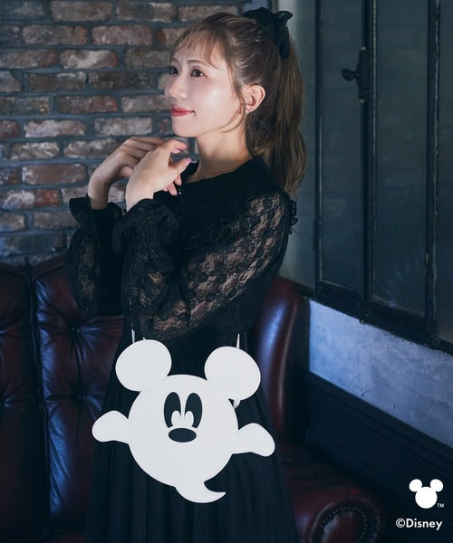 Japan Exclusive - Mickey Mouse Ghost Shaped Luminous Shoulder Bag