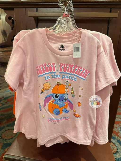 DLR/WDW - Halloween 2026 - Stitch “Cutest Pumpkin in the Park” Pink Graphic Tee (Kids)