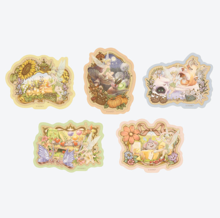 TDR - Fantasy Springs "Fairy Tinkerbell's Busy Buggy" Collection x Clear Holder & Stickers Set