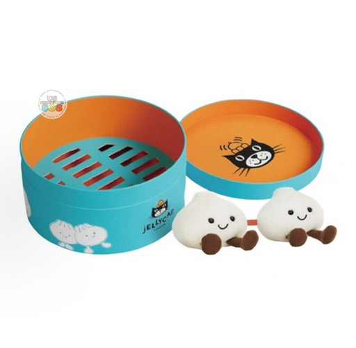 Jellycat China Exclusive x "The Yum & Sum Dumplings" Xiao Long Bao Plush Toy (Includes a Paper Steamed Basket)