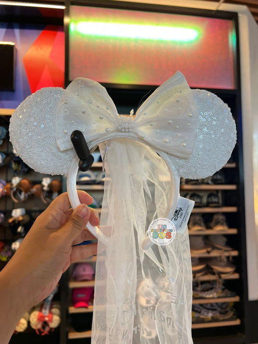 DLR/WDW - Minnie “And They Live Happily Ever After” Ear Headband with Veil