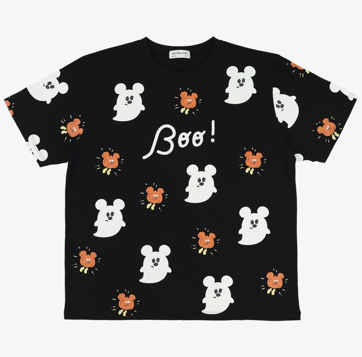 TDR - 2026 Disney Halloween x Mickey & Minnie Mouse 'Scared Ghost & Pumpkin Lantern Collection x Glow in the Dark Oversized T Shirt for Adults (Release Date: Sept 15, 2026)