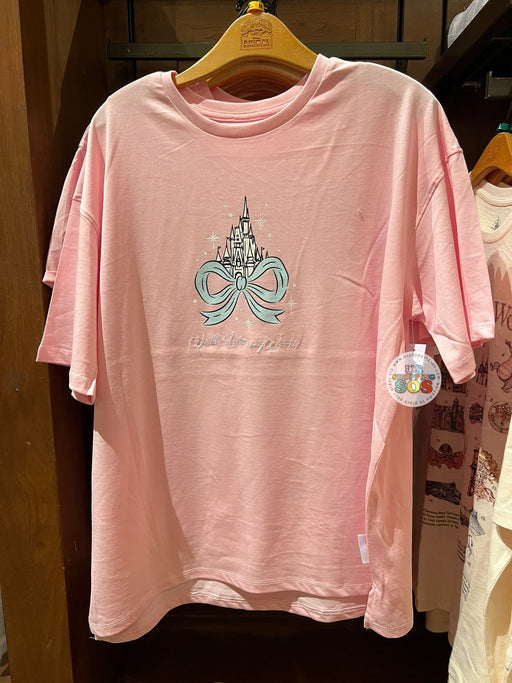 DLR/WDW - Disney Princess Ribbon Park Logo Baby Pink Graphic Tee (Adult)