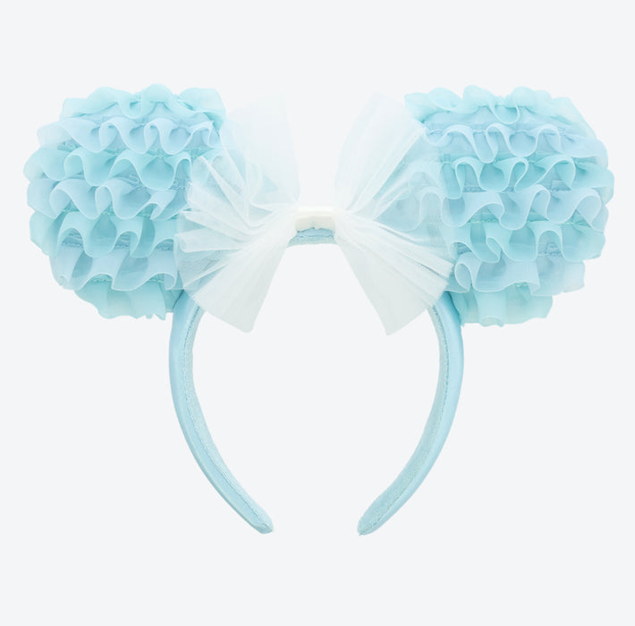 TDR - Minnie Mouse Ruffle ‘Baby Blue’ Ears Headband (Release Date: Apr 17, 2025)