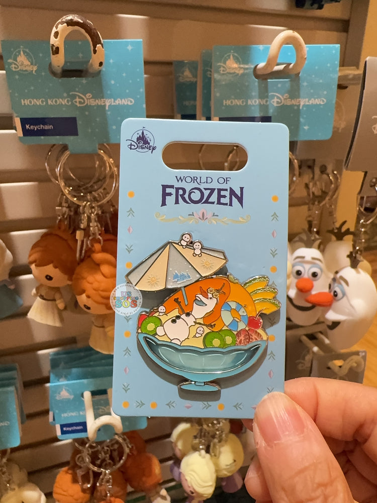 HKDL -  2026 World of Frozen Collection x Olaf & Snowgies ‘Beach Umbrella’ Pin Badge