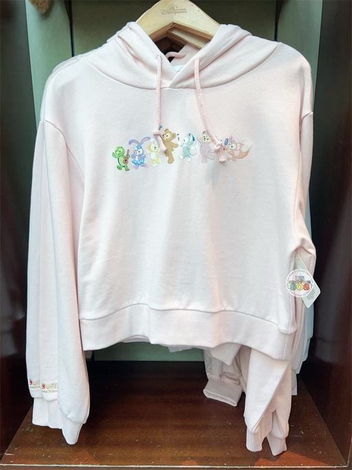 HKDL - Duffy and Friends Pink Cropped Hoodie for Adults