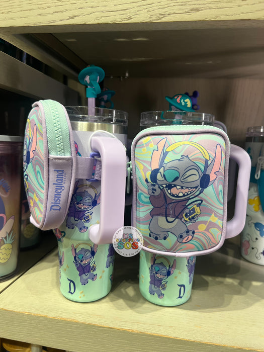DLR/WDW - Stitch Pouch and Stainless Steel Travel Tumbler