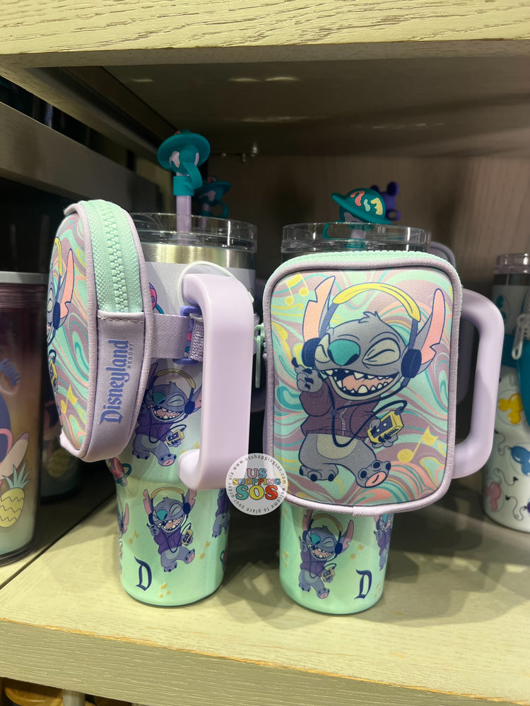 DLR/WDW - Stitch Pouch and Stainless Steel Travel Tumbler