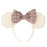 TDR - Minnie Mouse Fluffy Sherpa-Style Red & White Plaid Bow Ear Headband (Release Date: Nov 20, 2025)