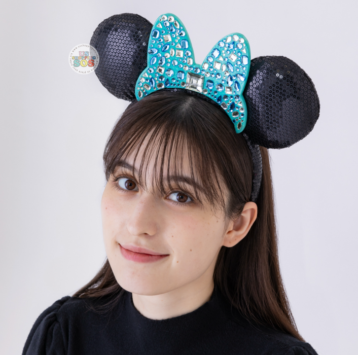 TDR - Minnie Mouse Sparkling Stones on the Flat Ribbon Ear Headband Color: Blue (Release Date: Jan 22, 2026)
