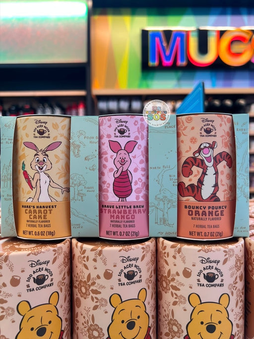 DLR/WDW - Disney 100 Acre Wood Tea Company - Rabbit/Piglet/Tigger Tea Variety Pack (7 Herbal Bags Each)