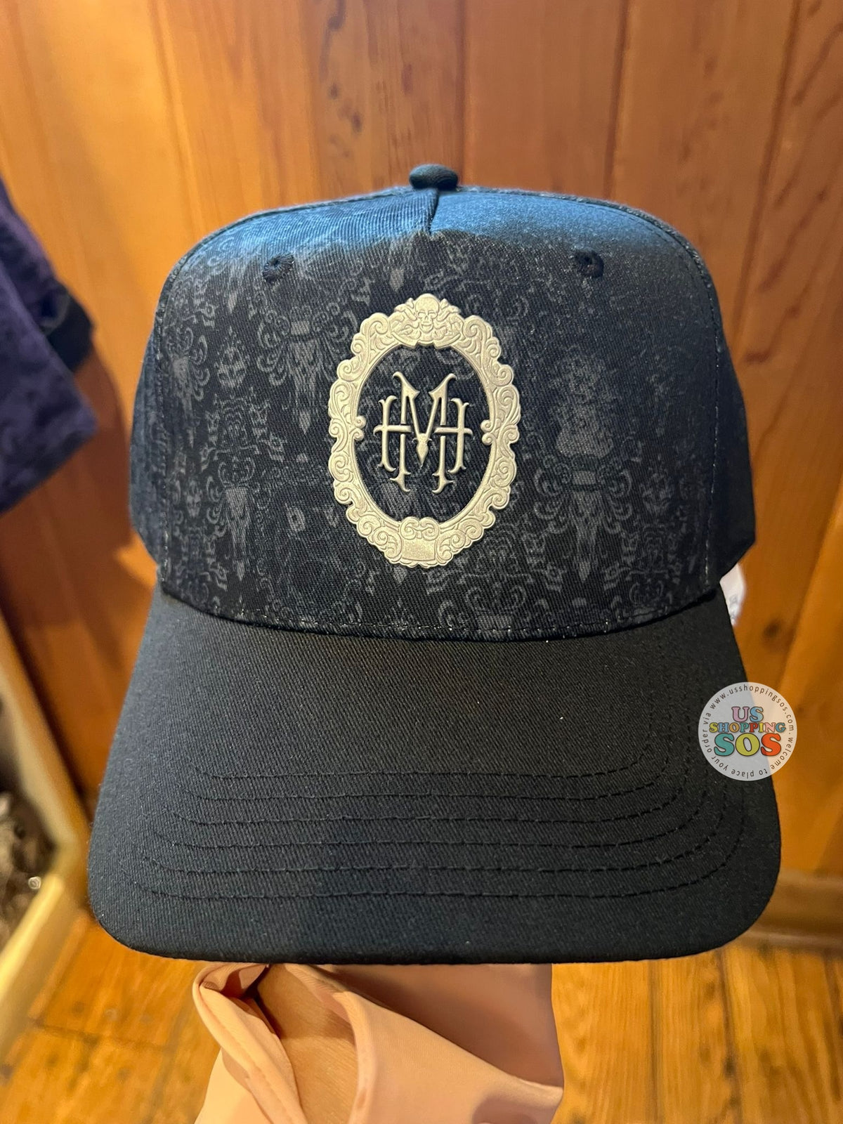 Disney Haunted Mansion Baseball Cap Hat with White Monogram Emblem Disney Haunted Mansion Fitted Baseball Cap | Mercari main image 2