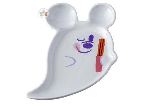 TDR - 2025 Mickey & Friends Disney Halloween "Spook Ghost Night!" Collection x Mickey Mouse Ghost Shaped Souvenir Plate (Release Date: Sept 16, 2025)