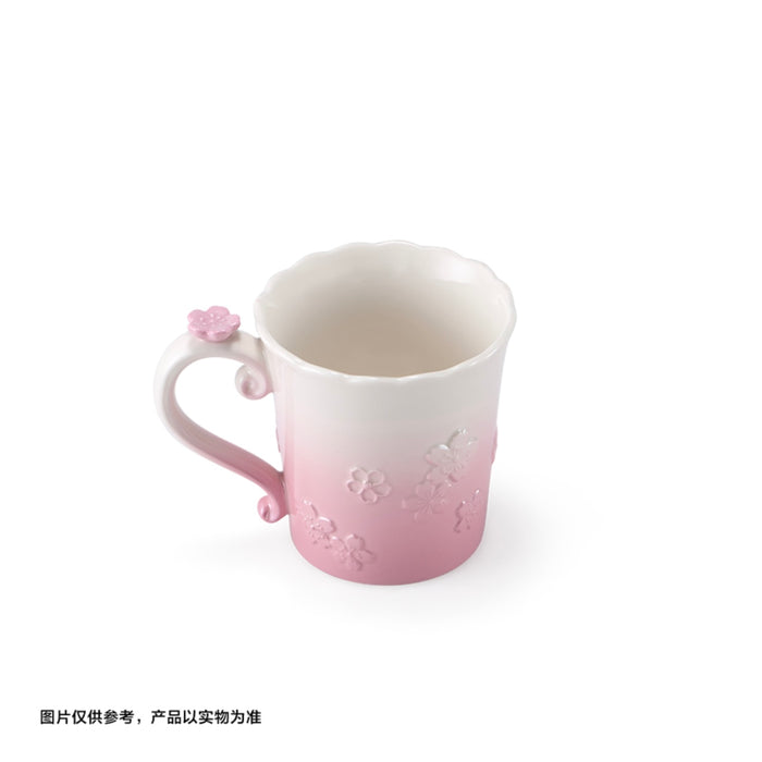 Starbucks China - Twilight Sakura 2026 - 25O. Cherry Blossom Embossed Ceramic Mug 340ml