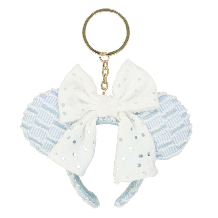 TDR - Minnie Mouse Lace Bow & Soft Color Headband Shaped Keychain Color: Baby Blue (Release Date: July 17, 2025)