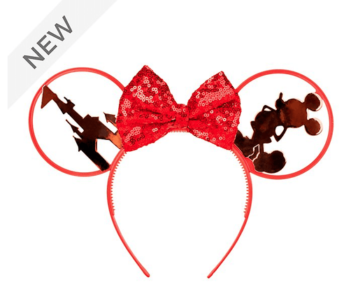 Disneyland Paris - Mickey & Minnie Mouse Red Ears Headband with Castle