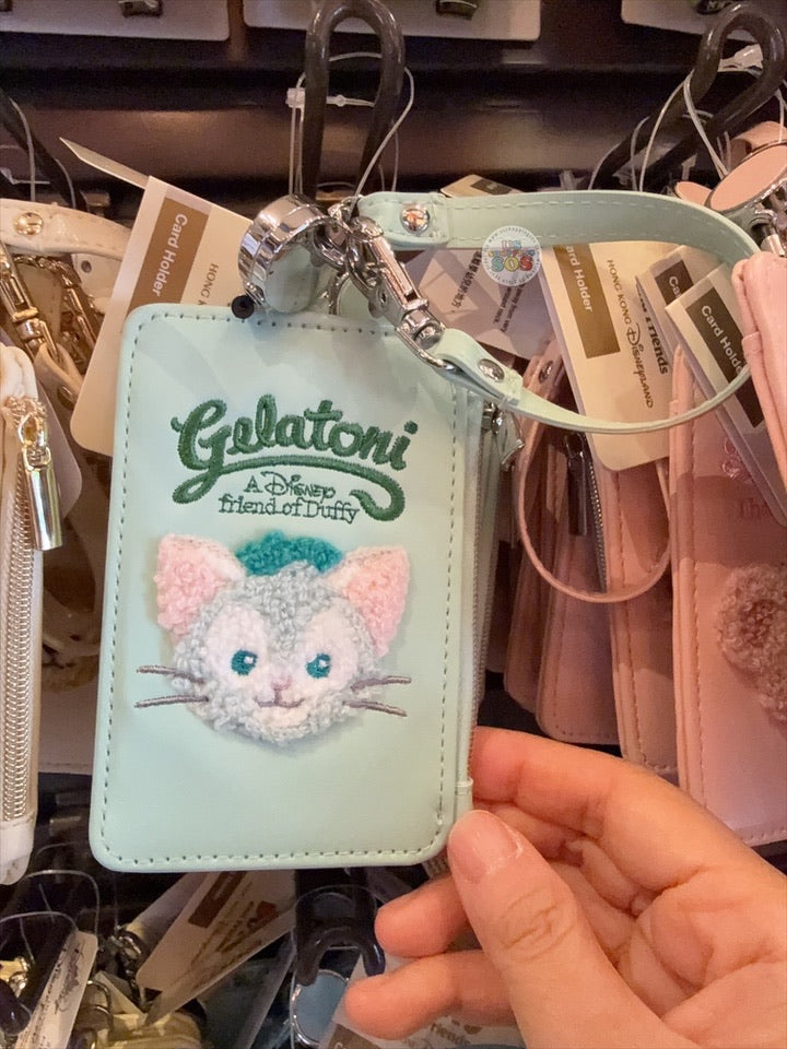 HKDL - Duffy & Friends x Gelatoni Embroidered Card Holder with Retractable Badge Reel Carabiner