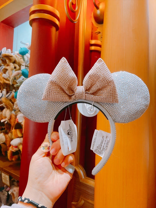 SHDL - Minnie Mouse Pink Bow Crystal Rhinestone Ear Headband