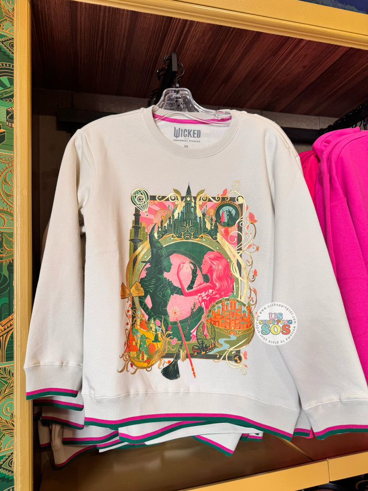 Universal Studios - Wicked - Elphaba and Galinda Cream Pullover (Adult)