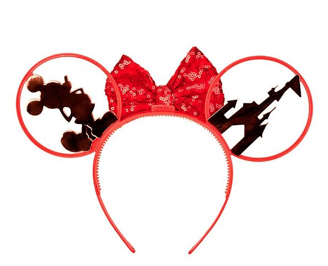 Disneyland Paris - Mickey & Minnie Mouse Red Ears Headband with Castle