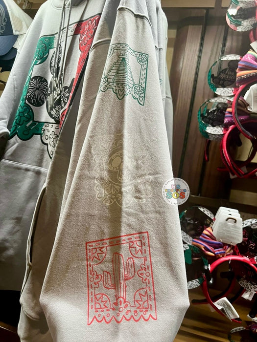 WDW - Epcot World Showcase Mexico 2026 - Mickey & Minnie Viva Mexico Grey Hoodie Pullover (Adult)