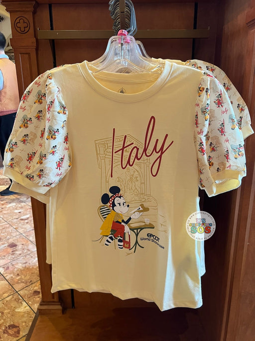 WDW - Epcot World Showcase Italy - Minnie Me Time 2025 - Minnie Tea Time Butter Yellow T-shirt (Adult)