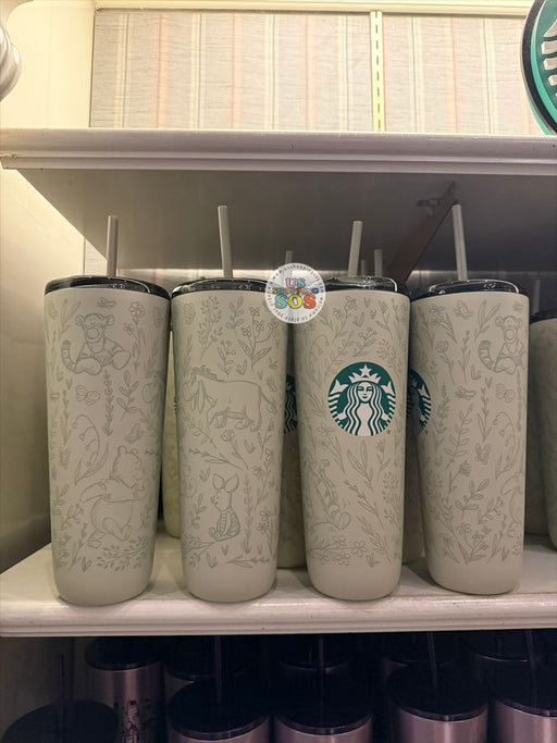 DLR/WDW - Starbucks Winnie the Pooh & Friends Mint Green Stainless Steel Cold Cup