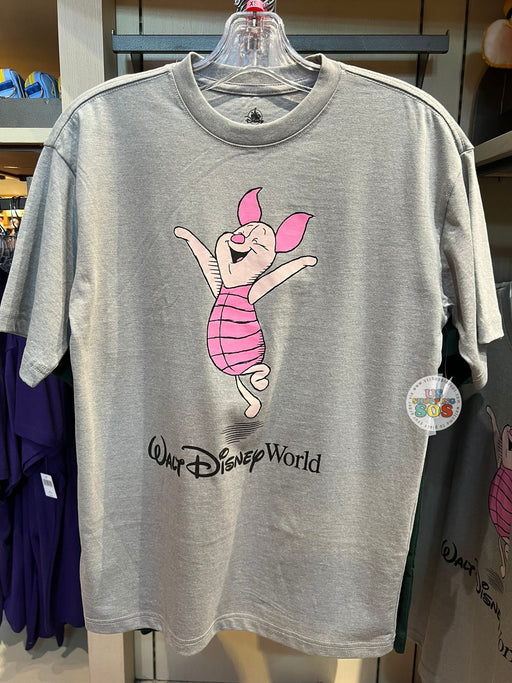DLR/WDW - Winnie the Pooh & Friends - Piglet Park Logo Light Grey Graphic T-shirt (Adult)